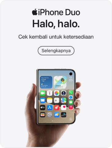 iPhone Duo. Halo, halo. Cek kembali untuk ketersediaan.