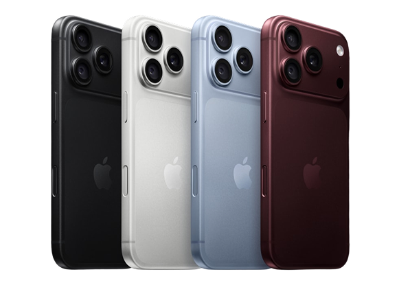 iPhone 18 in black, silver, blue, and burgundy